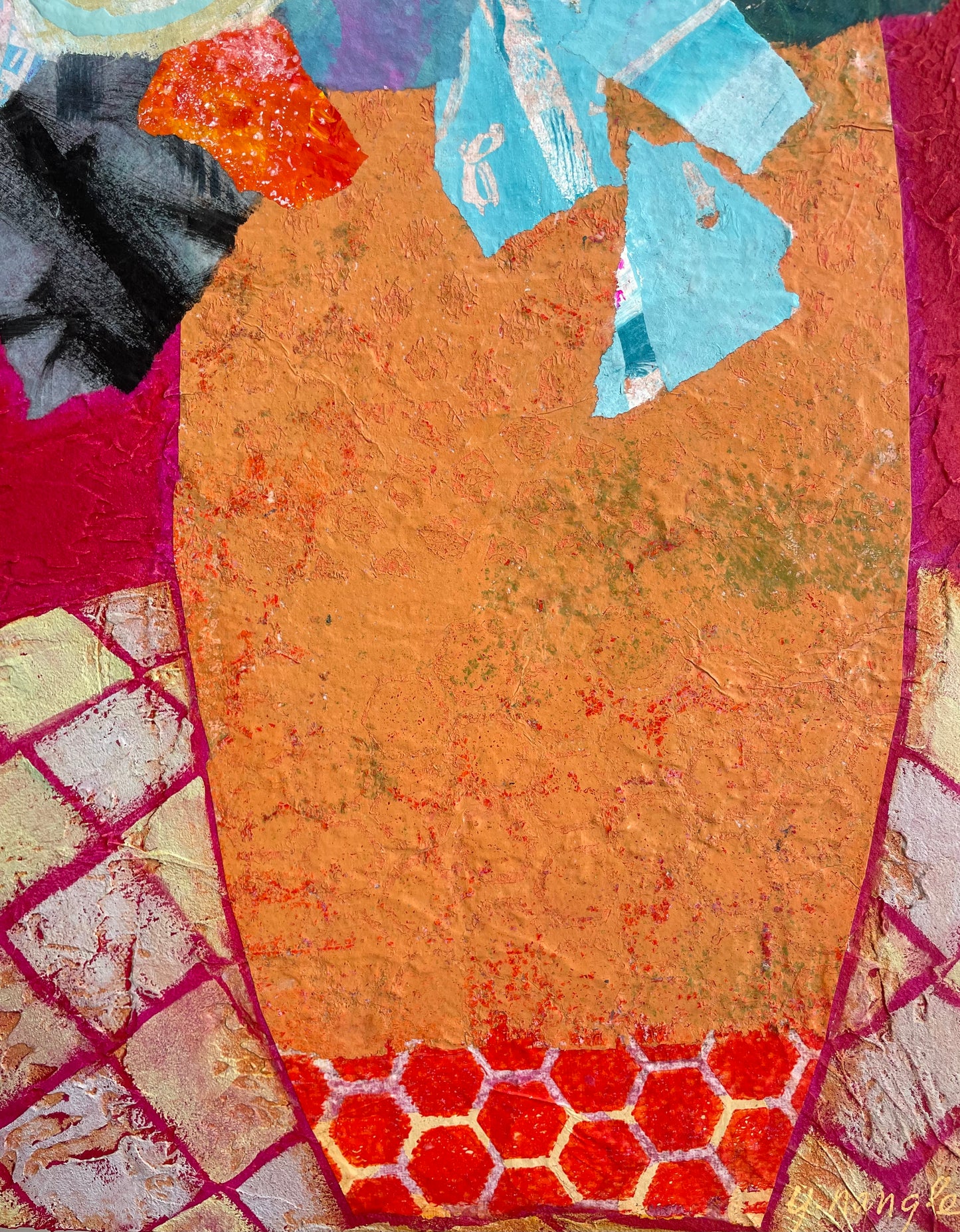“It’s All Fun" $525- 12"x 24" Mixed media on gallery depth canvas
