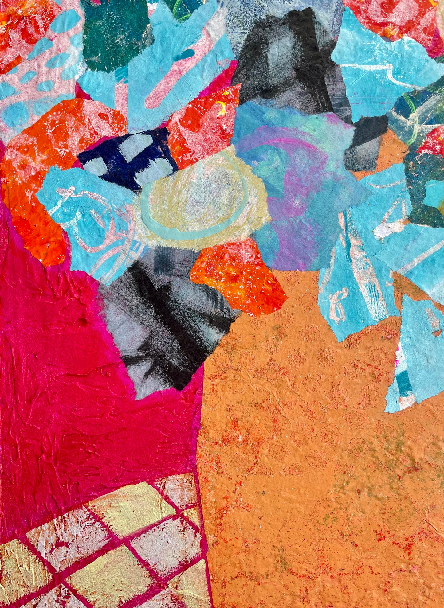 “It’s All Fun" $525- 12"x 24" Mixed media on gallery depth canvas
