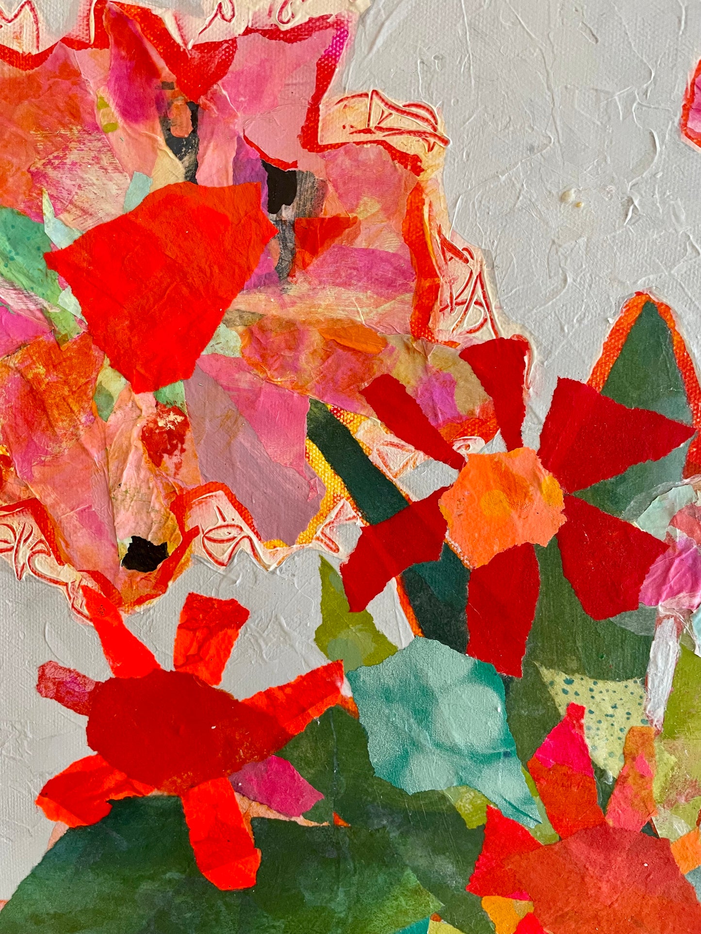 “Bloom. There It Is” $700 18”x24” mixed media on gallery depth canvas