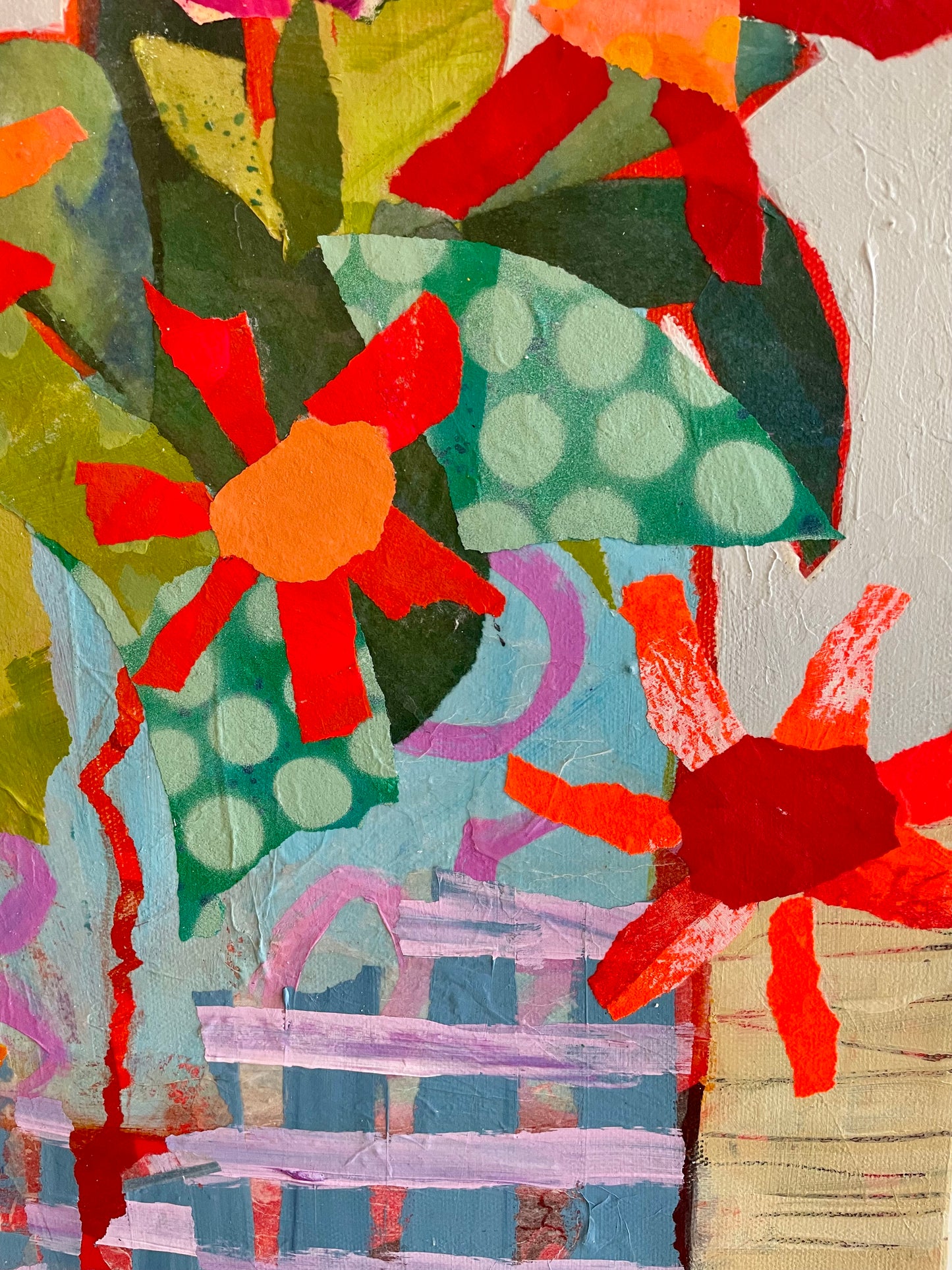 “Bloom. There It Is” $700 18”x24” mixed media on gallery depth canvas