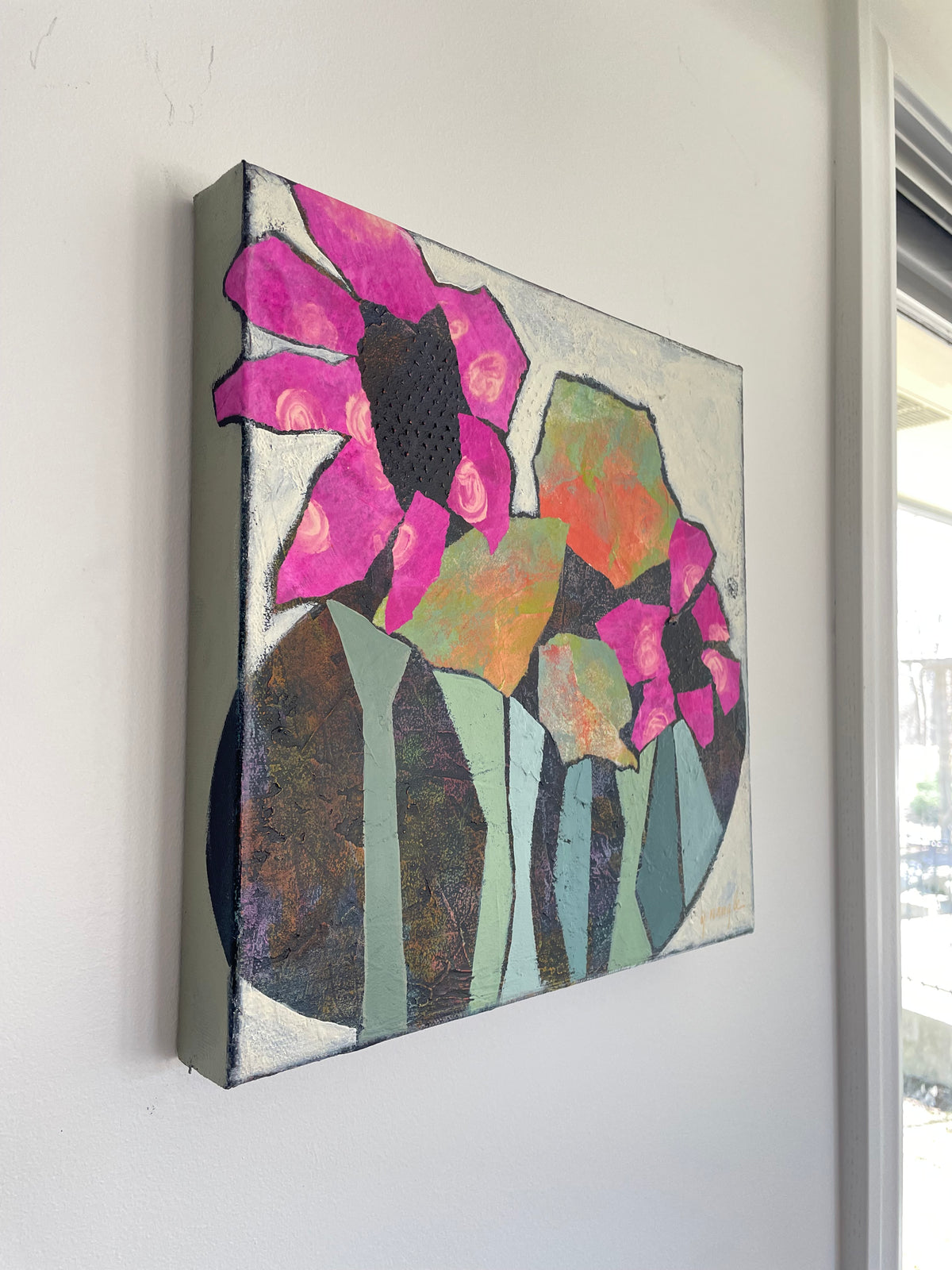 “Blooms on the Breeze” $350 12” x 12”
