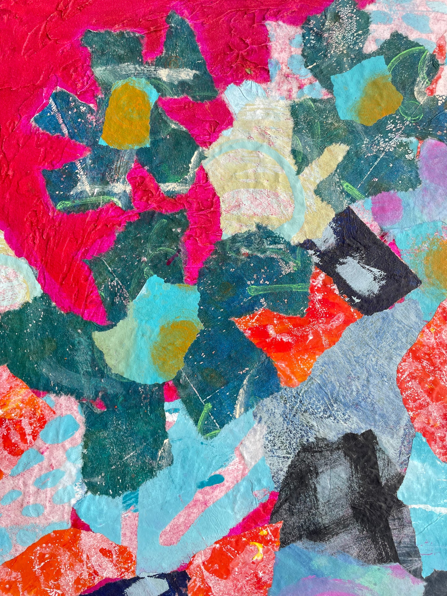 “It’s All Fun" $525- 12"x 24" Mixed media on gallery depth canvas