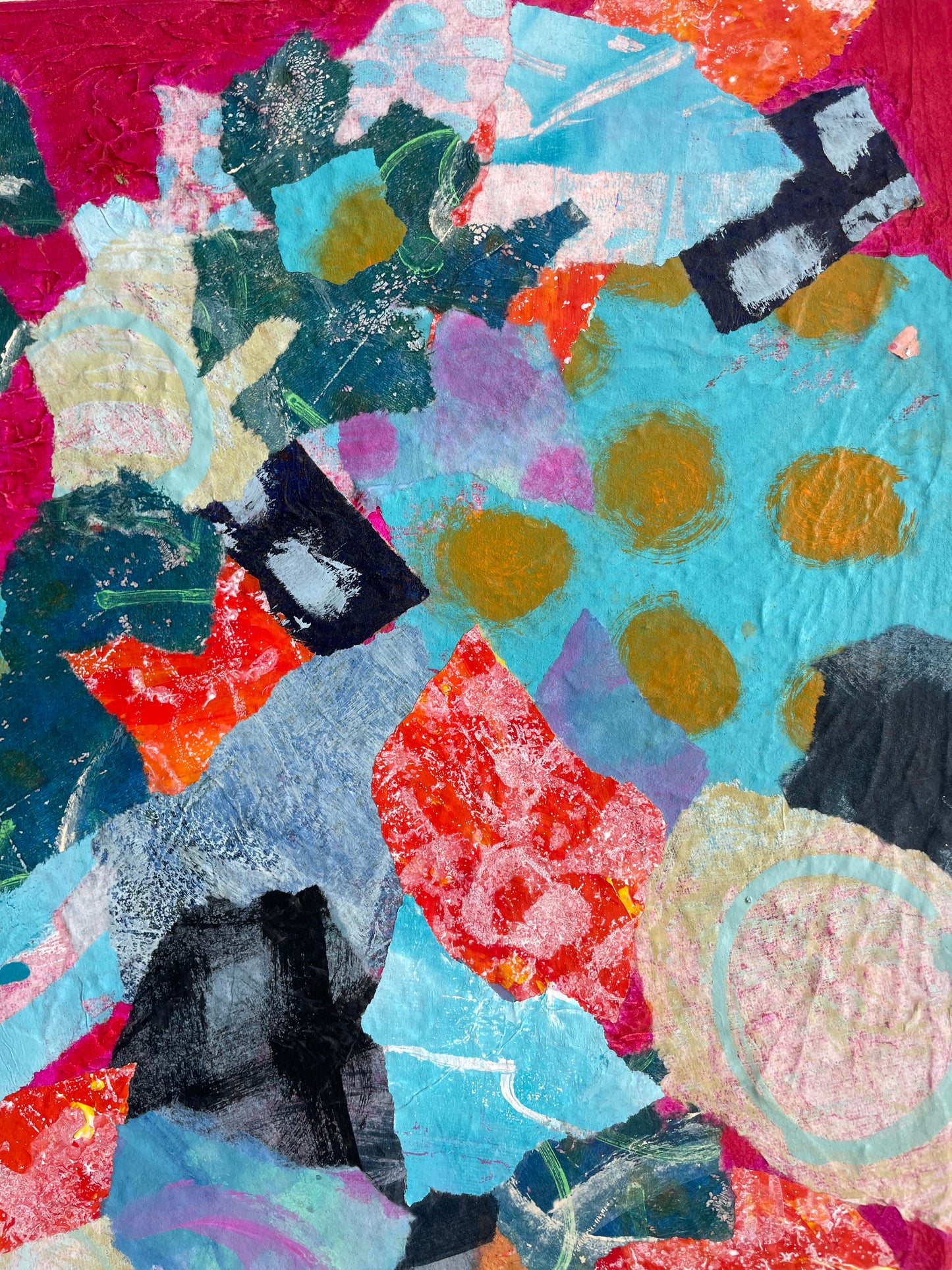 “It’s All Fun" $525- 12"x 24" Mixed media on gallery depth canvas