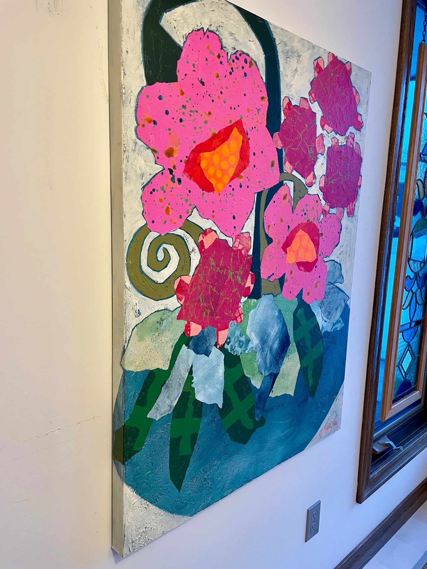 “Floralicious" $1400 - 30"x 40" Mixed media on gallery depth canvas
