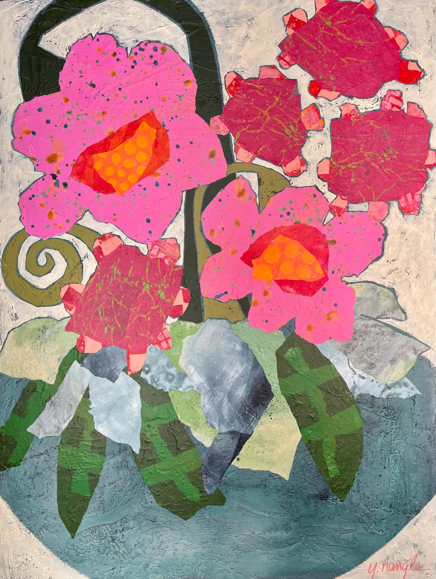 “Floralicious" $1400 - 30"x 40" Mixed media on gallery depth canvas