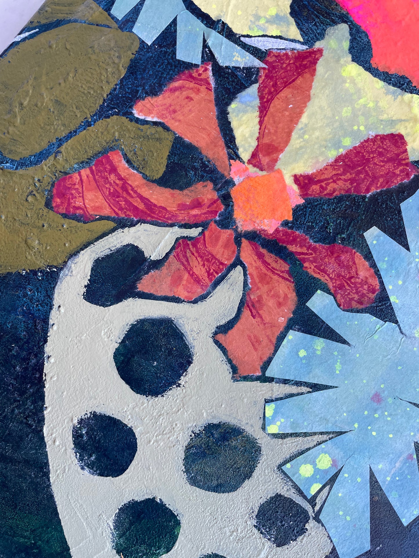 "Blooming Boundless" $512 - 16"x 16" Mixed media on gallery depth canvas