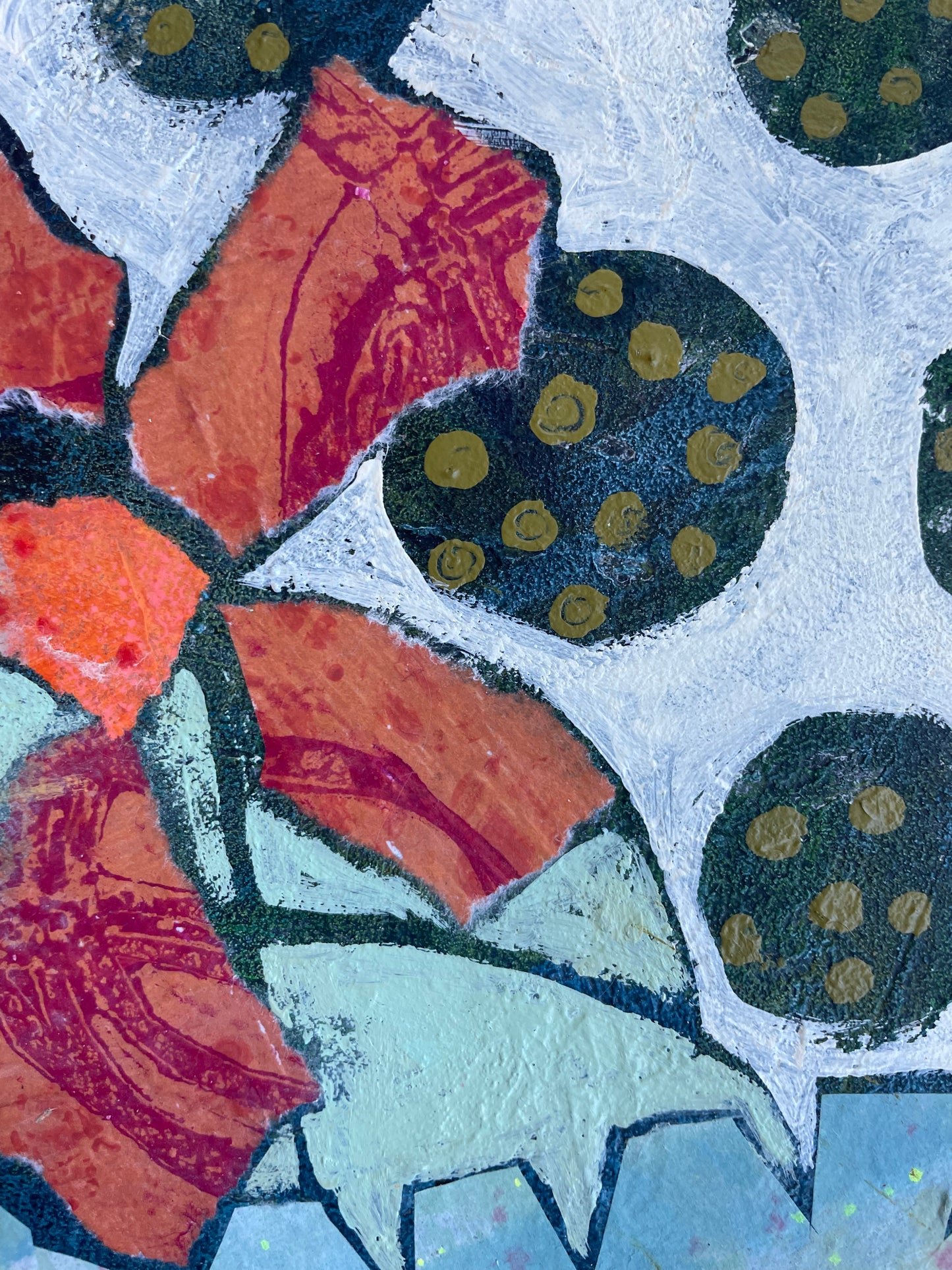 "Blooming Boundless" $512 - 16"x 16" Mixed media on gallery depth canvas