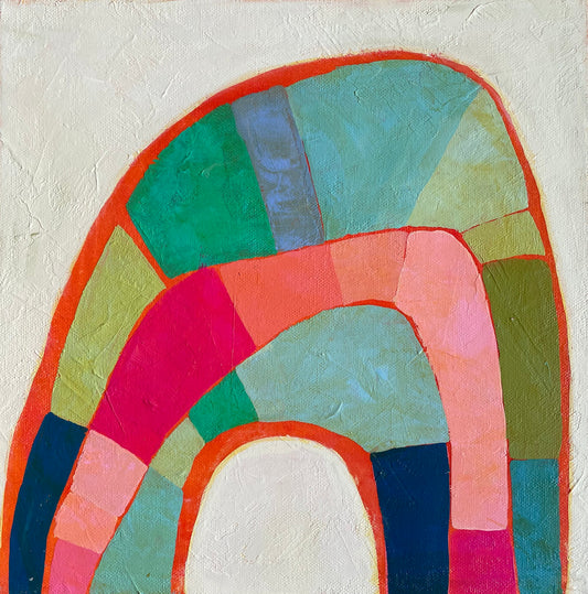 "Complicated Rainbow-Peace”  $350 - 12"x 12" Acrylic on canvas