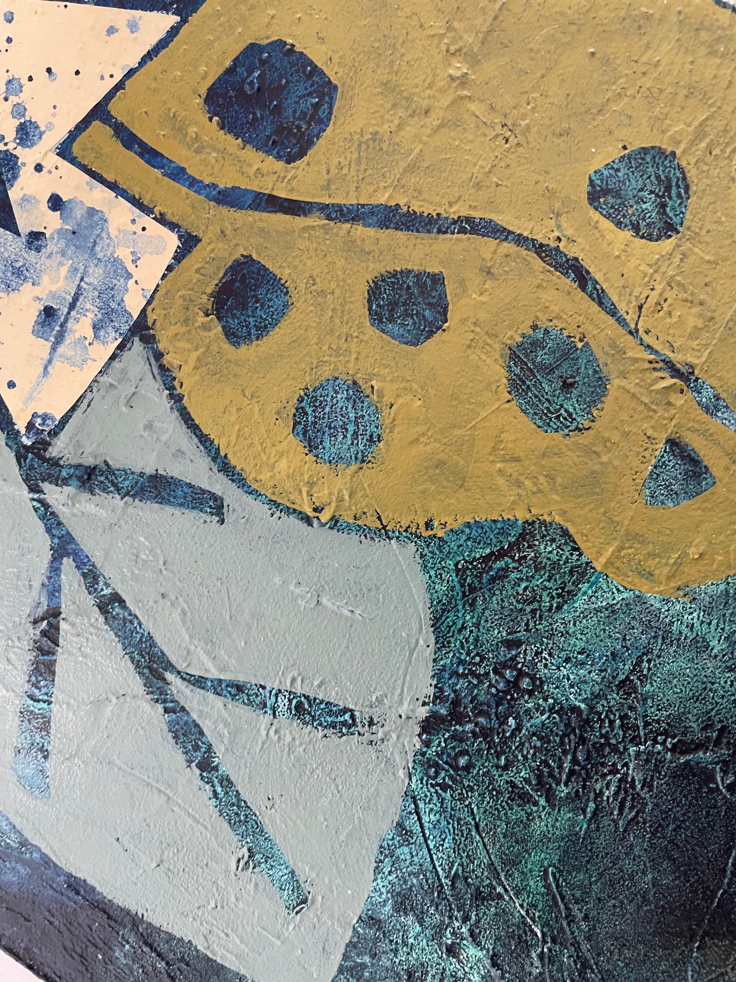 "Blooms Untamed"  $512 - 16"x 16" Mixed media on gallery depth canvas