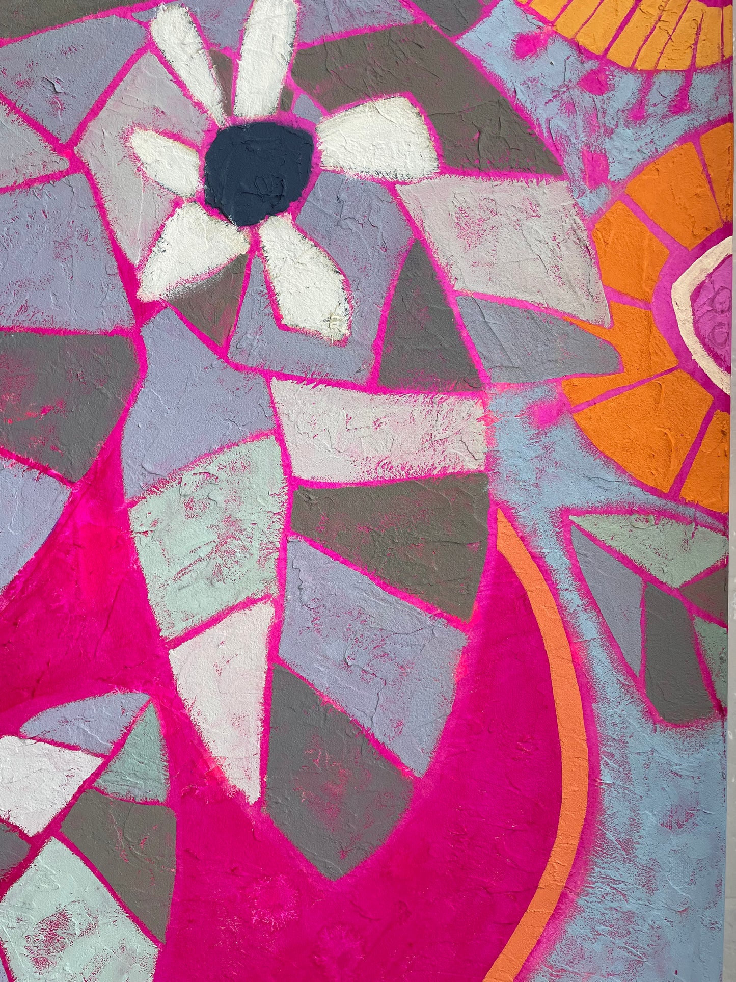 “No Rules Bouquet” $2200 48”x 36”  acrylic on gallery depth canvas