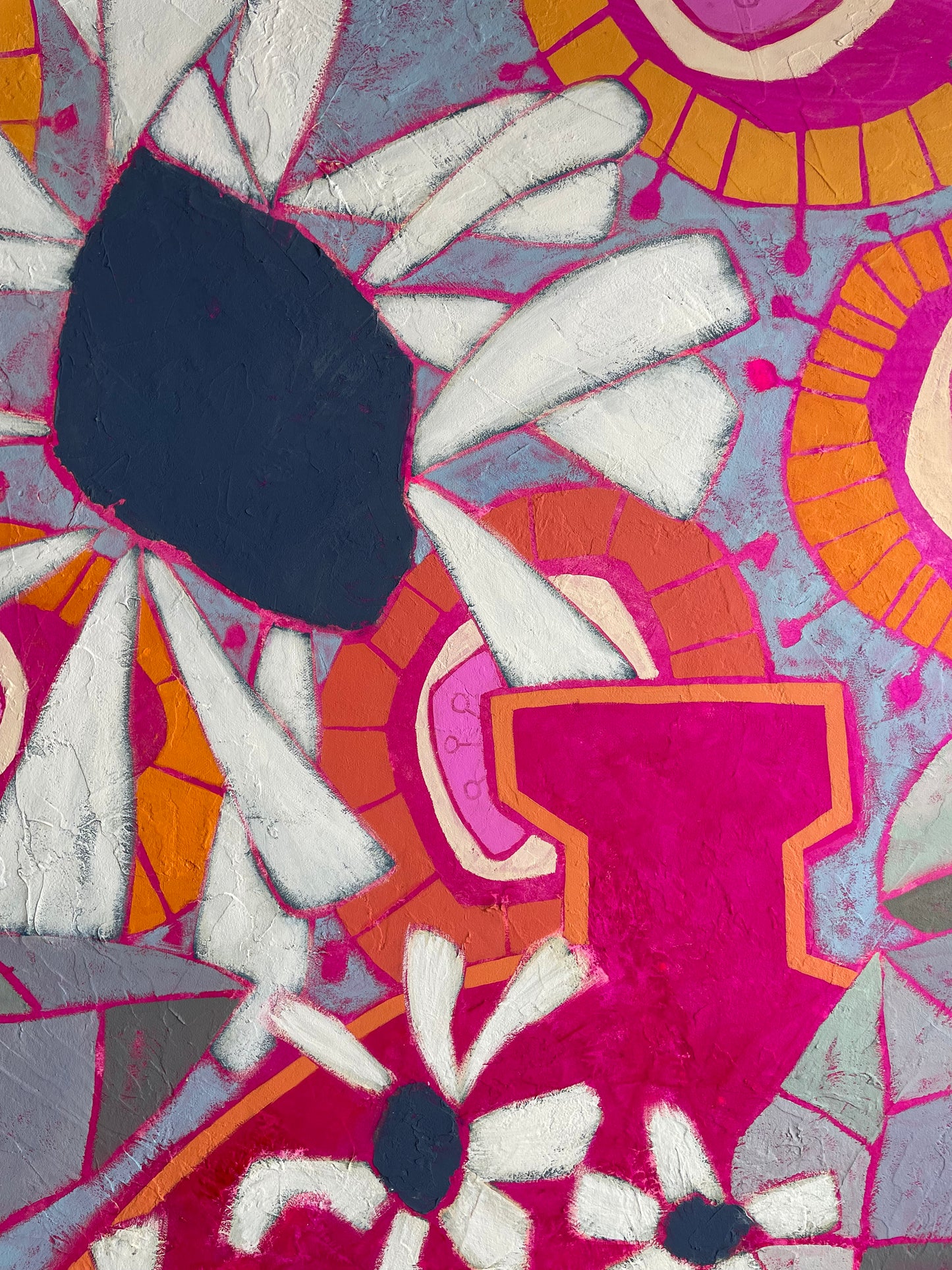 “No Rules Bouquet” $2200 48”x 36”  acrylic on gallery depth canvas