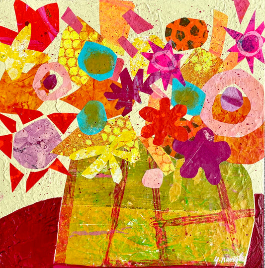 “Summers Last Bouquet” $350 12”x 12”