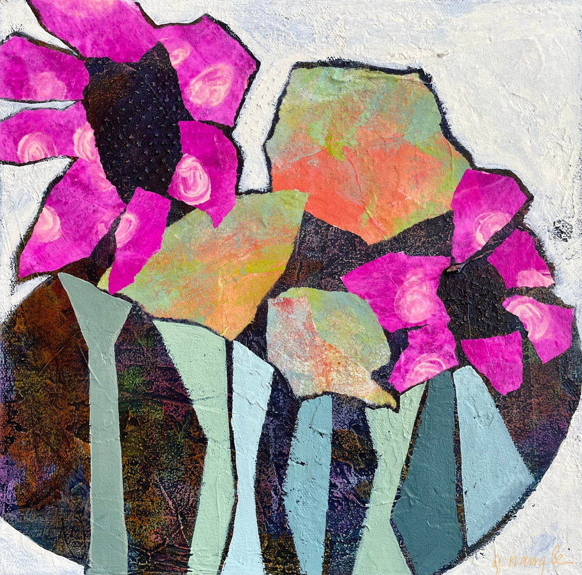 “Blooms on the Breeze” $350 12” x 12”