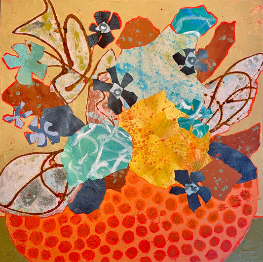 "Falling for You"  $765 - 24"x 24" Mixed media on gallery depth canvas