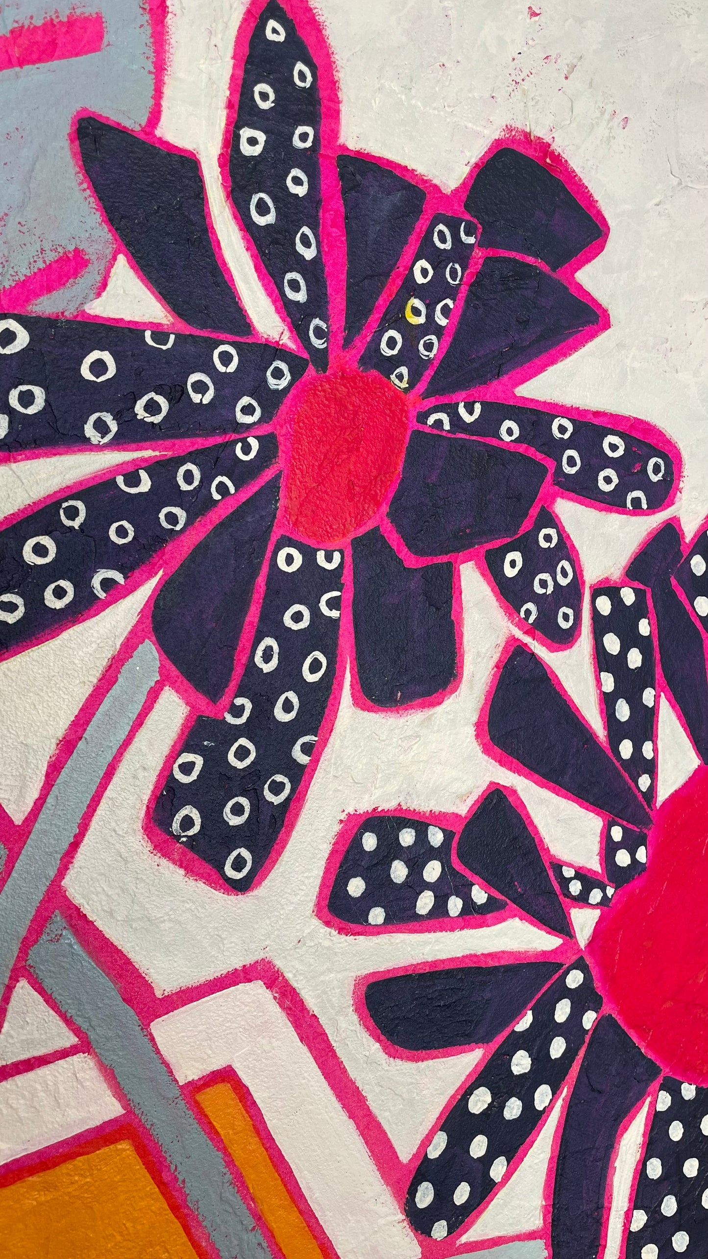 Black Daisies Break Free $950 24" x 30" acrylic on gallery depth canvas