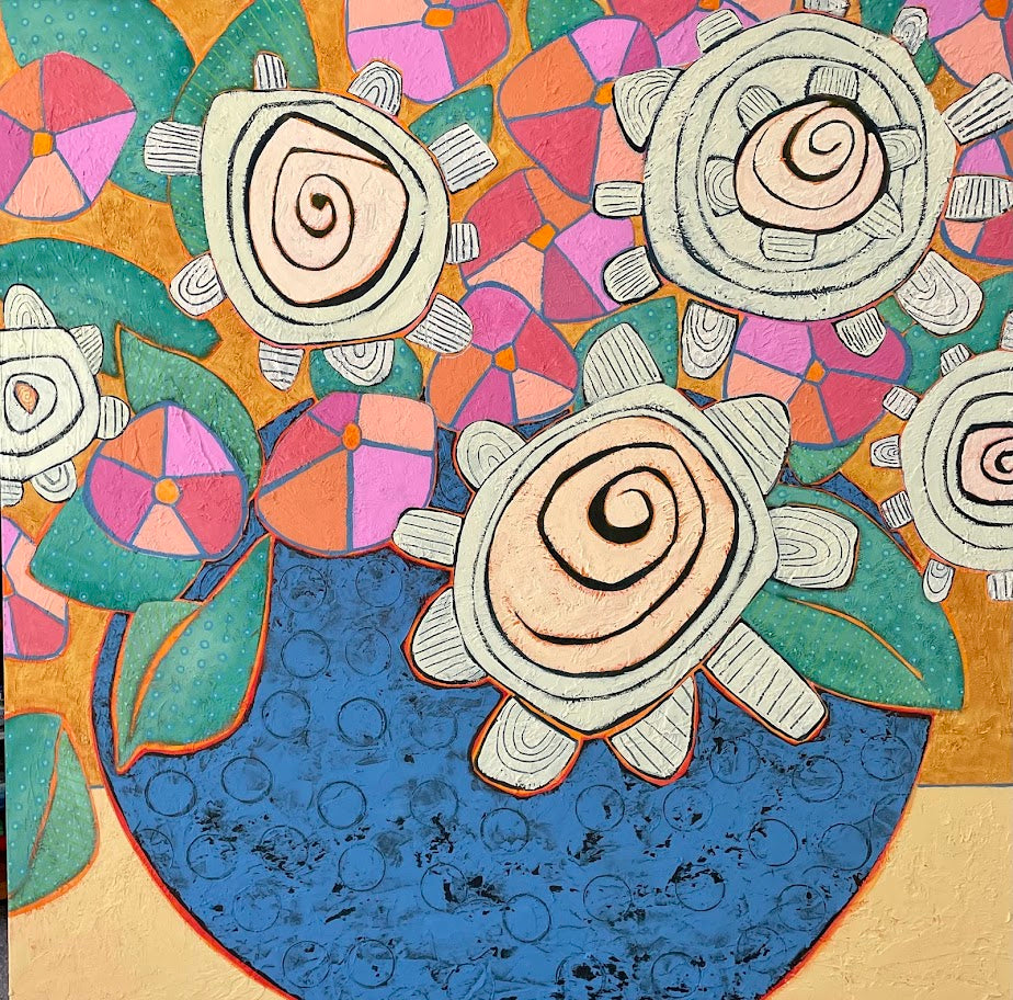 “No Vase Can Hold Us”$1500 36”x 36”