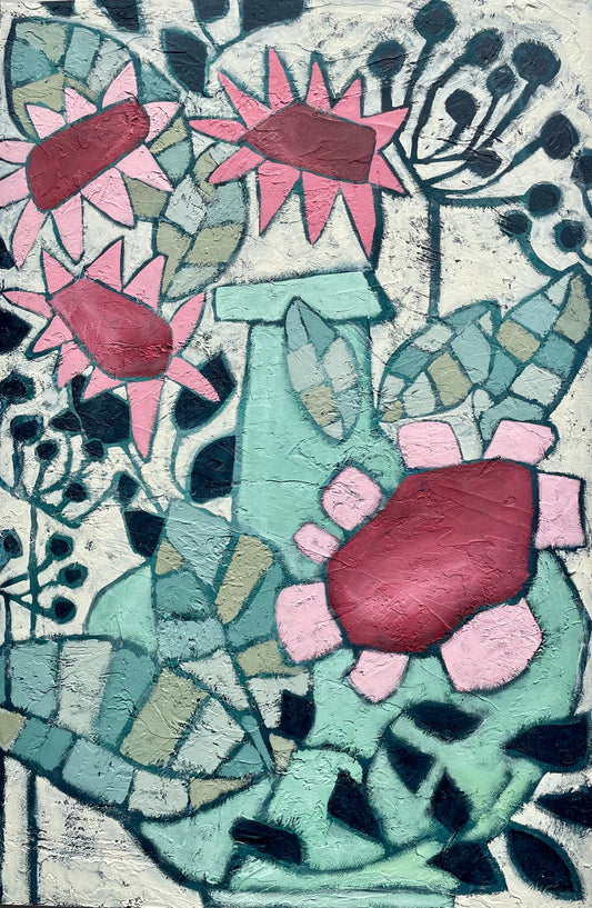 “Sharon's Escape” $850 20”x 30” Acrylic on gallery depth canvas