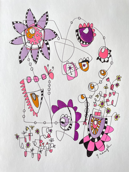 "Cream Soda and Grape Pop" doodle art creation