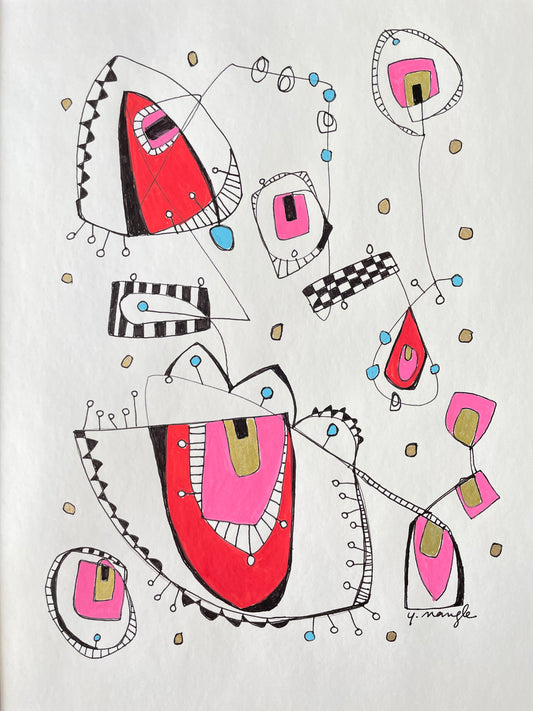 "Just the Red Gumdrops" doodle art creation
