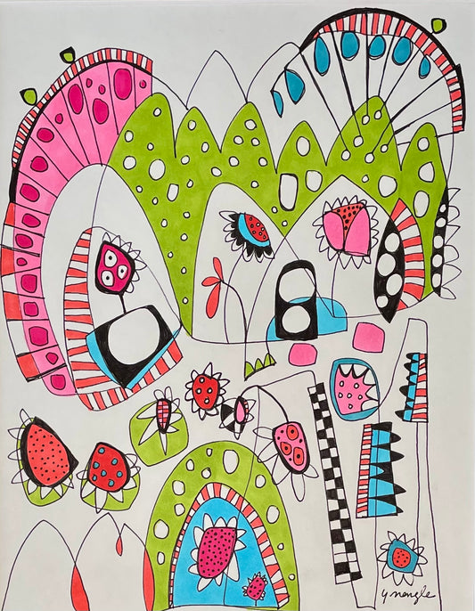 "Kiwi Cobb Salad" doodle art creation