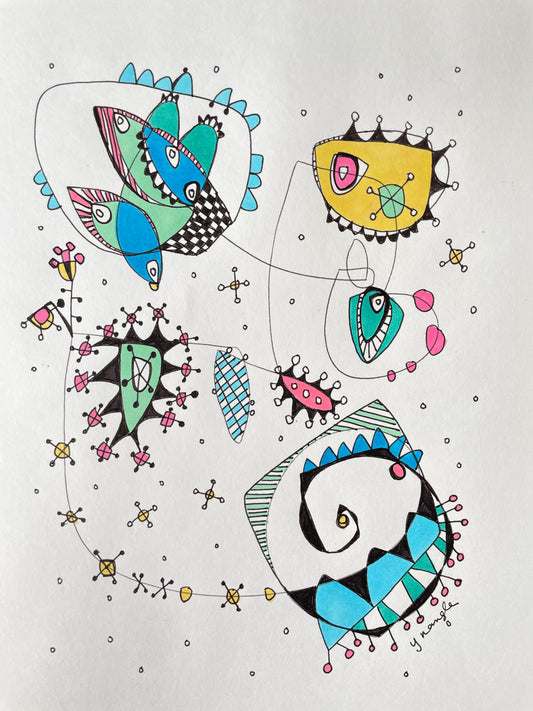 "Pop Rocks Explosion" doodle art creation