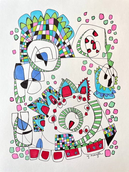 "Smorgasbord Delight" doodle art creation